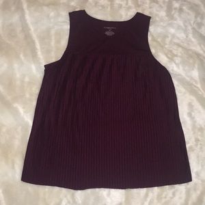 Sleeveless Pleated Maternity Tank